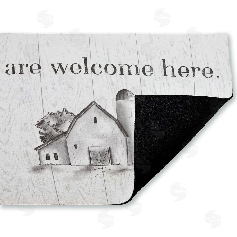 Emily Call All Are Welcome Barn Unwoven Outdoor Door Mat