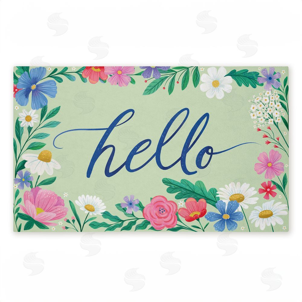 Arrolynn Weiderhold Dream Garden Hello Unwoven Outdoor Door Mat