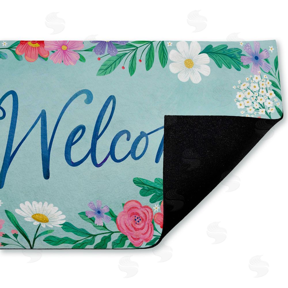 Arrolynn Weiderhold Welcome Dreamy Garden Unwoven Outdoor Door Mat