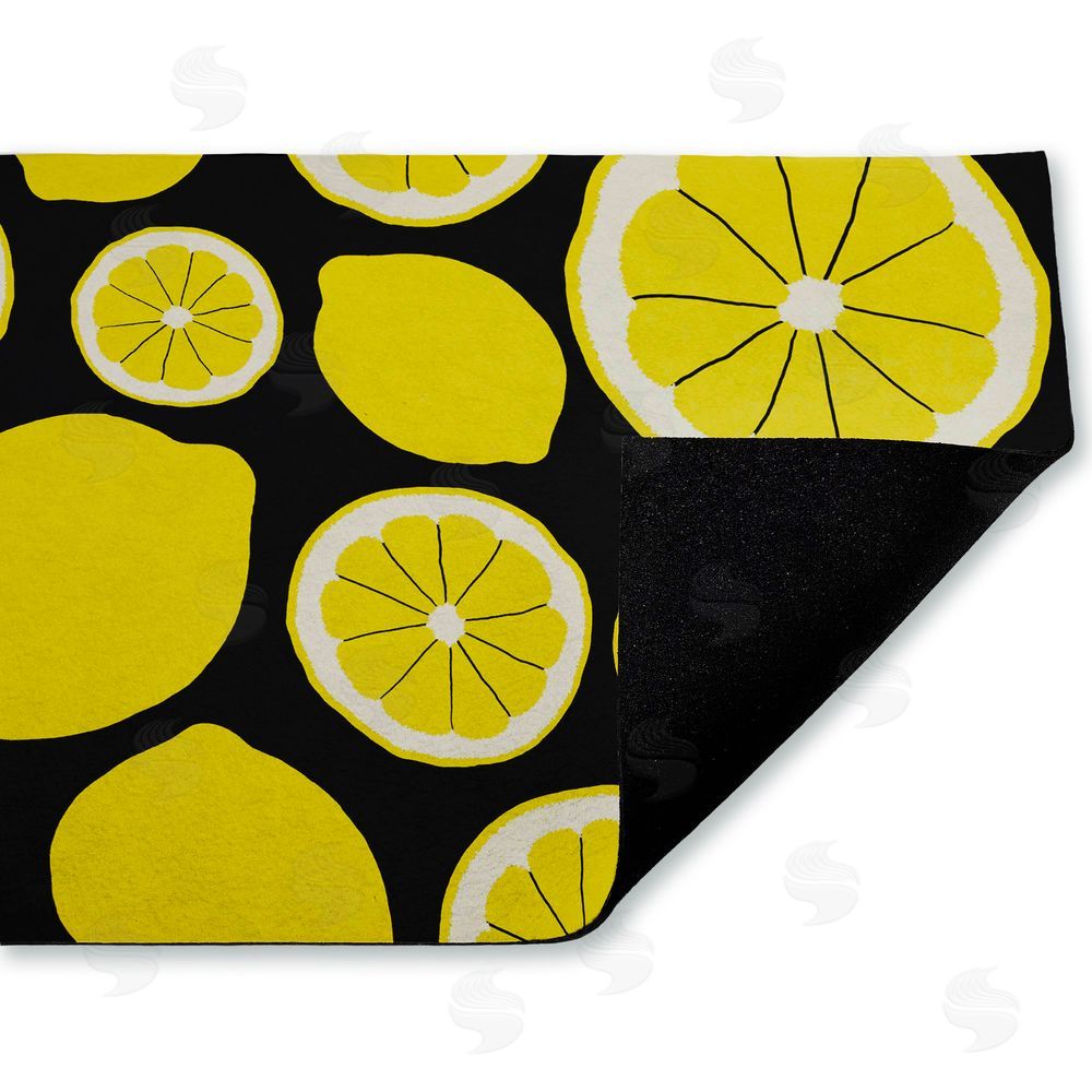 Anna Quach Lemon Squeezy Pattern Unwoven Outdoor Door Mat