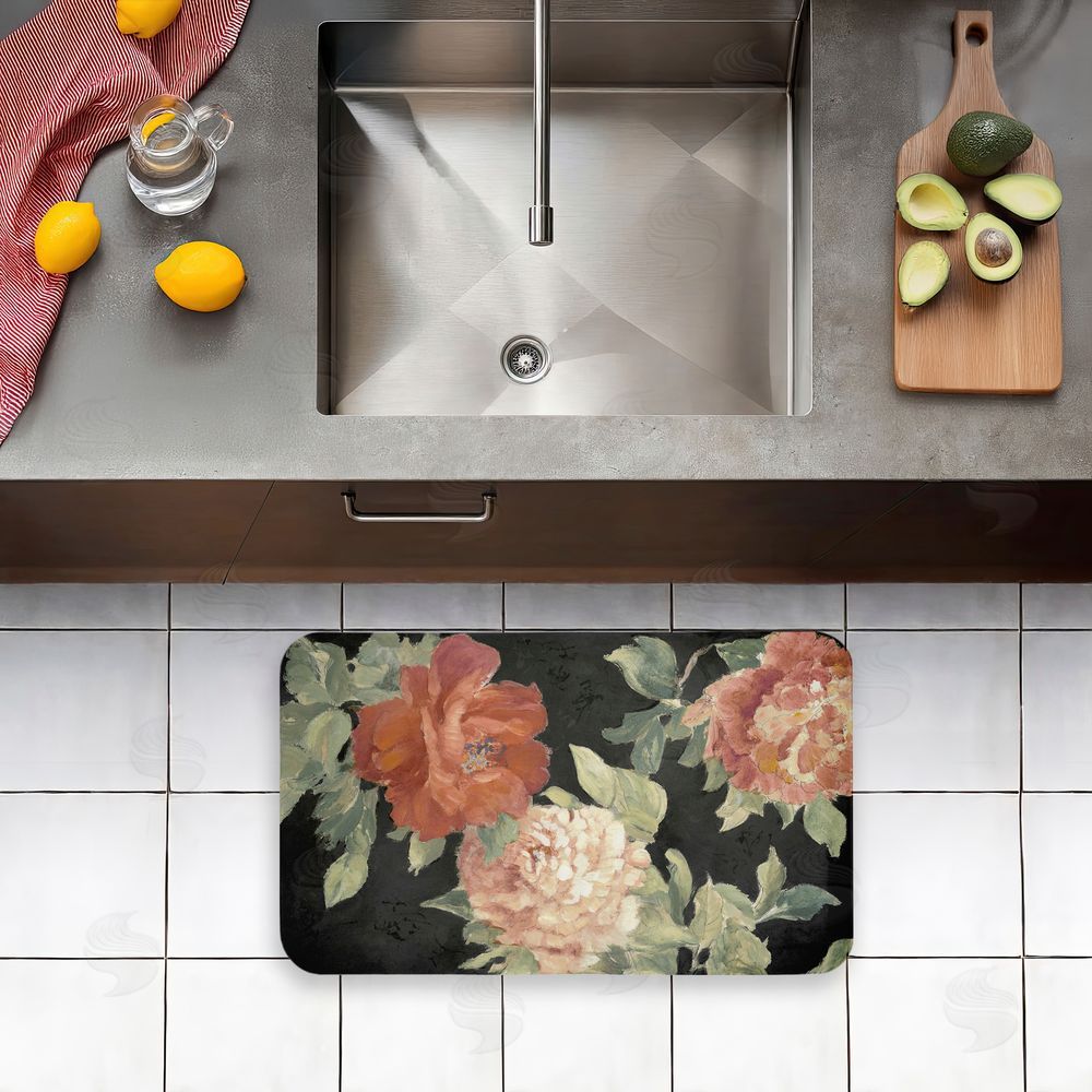 Lanie Loreth Beauty Of The Blossom on Black Kitchen Floor Mat