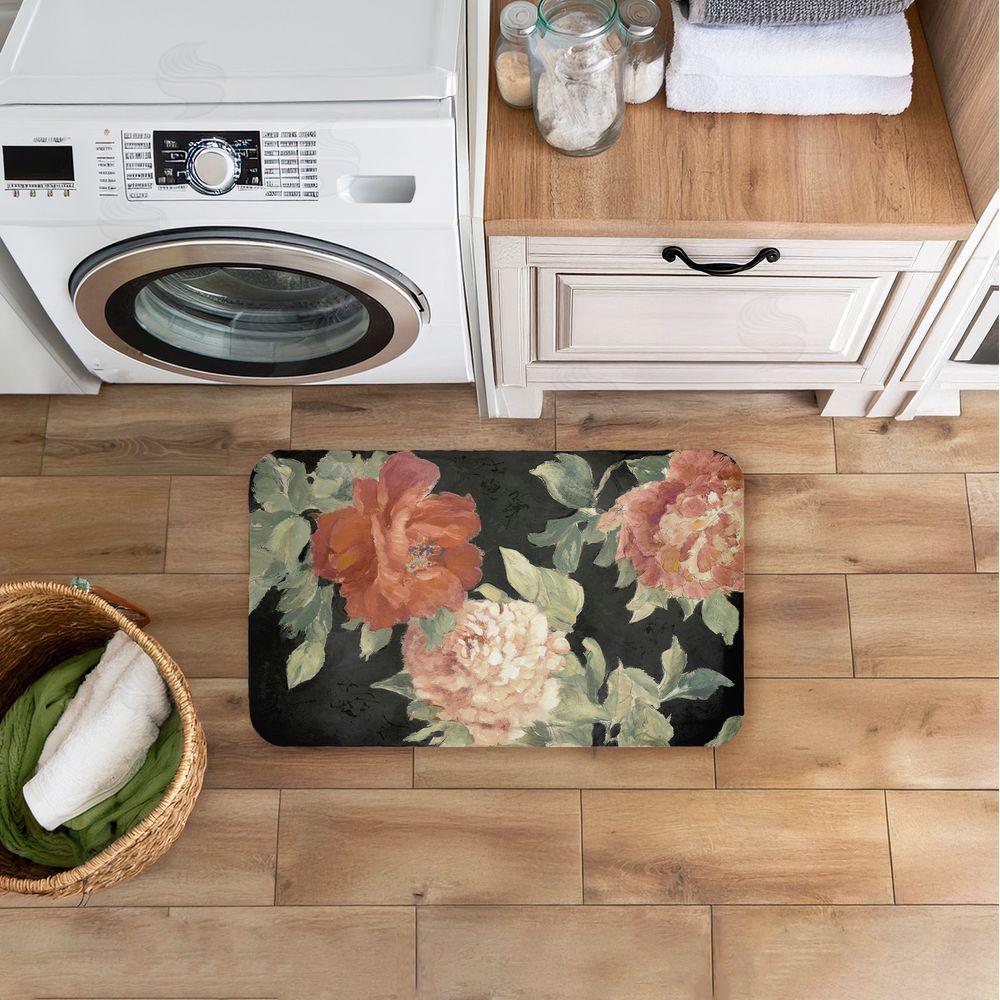 Lanie Loreth Beauty Of The Blossom on Black Kitchen Floor Mat