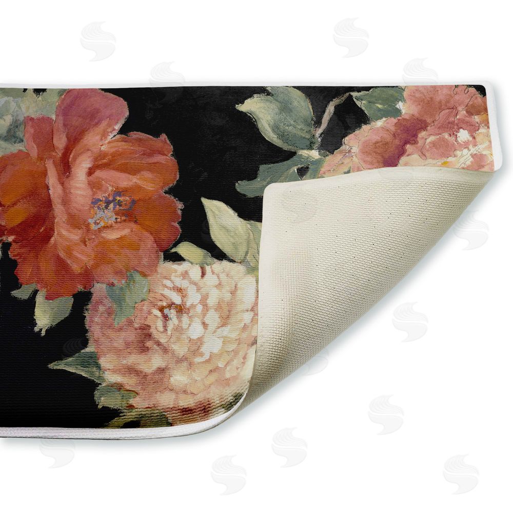 Lanie Loreth Beauty Of The Blossom on Black Plush Bathroom Floor Mat