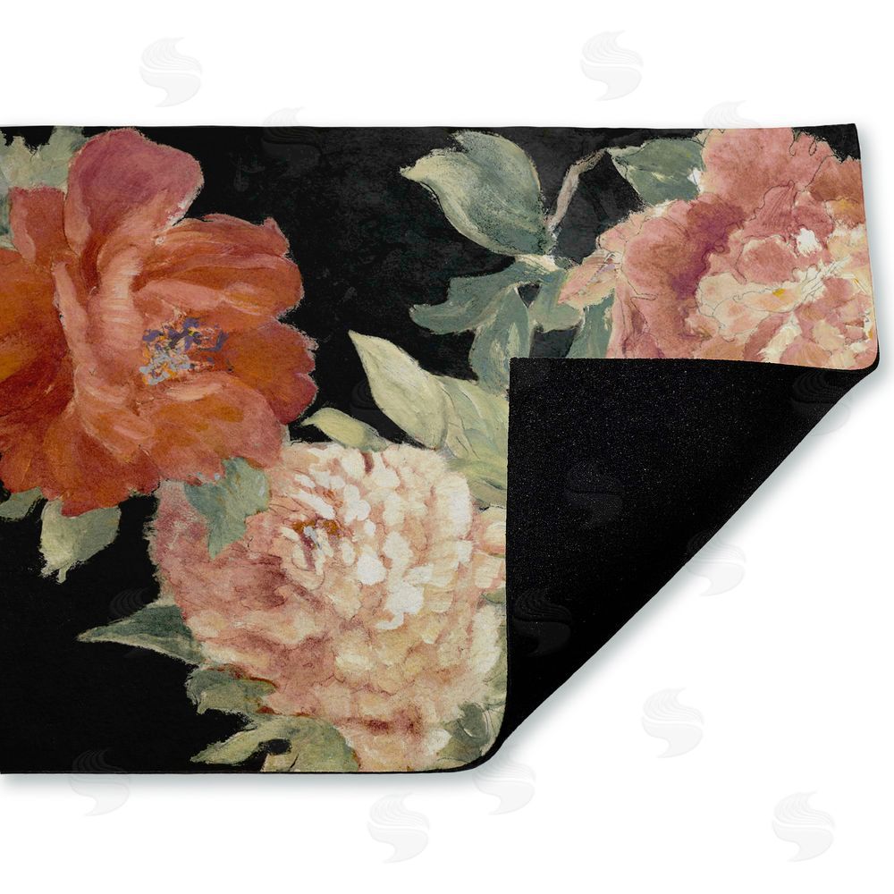 Lanie Loreth Beauty Of The Blossom on Black Unwoven Outdoor Door Mat