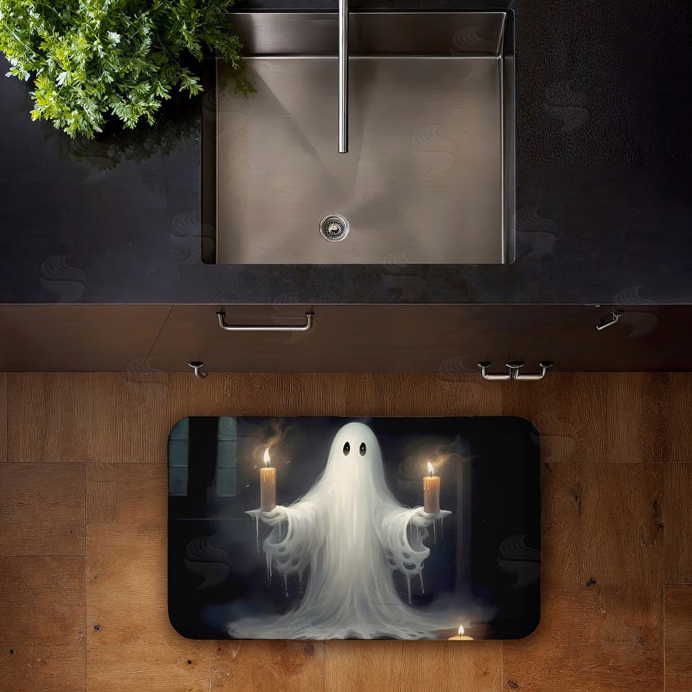 LSR Design Studio Candlelit Spectral Ghost Kitchen Floor Mat