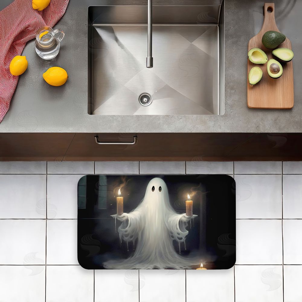 LSR Design Studio Candlelit Spectral Ghost Kitchen Floor Mat