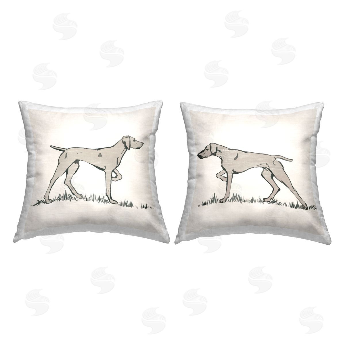 Hunting Dog Casual Animal Nature Decorative Printed Pillow, Home Decor by Grace Popp