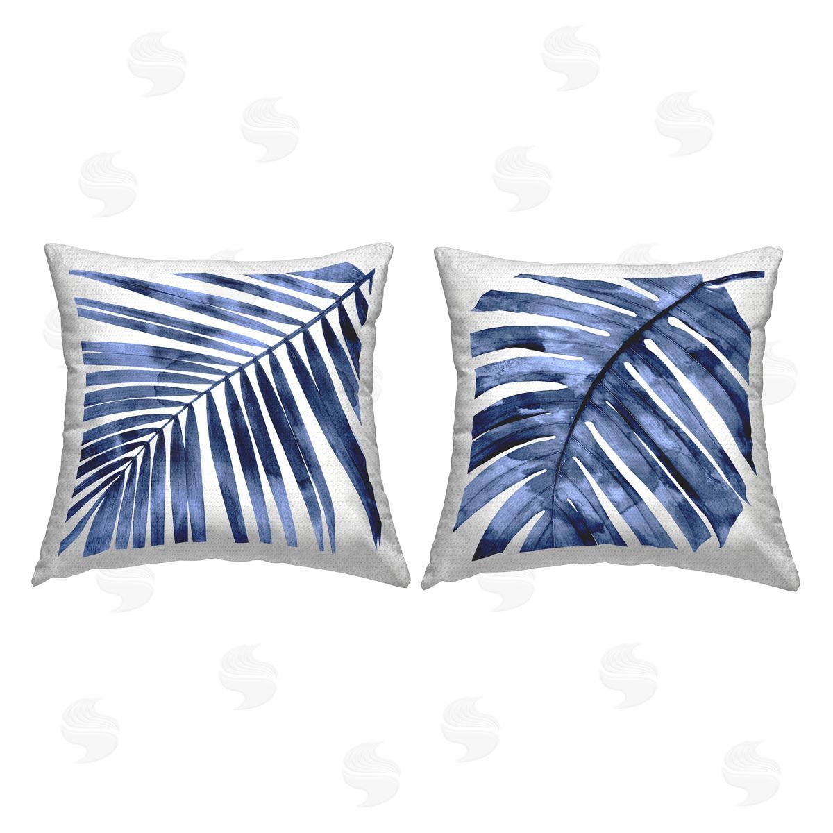 Tropical Blue Rainforest Palms Outdoor Printed Pillow, Home Decor by Melonie Miller