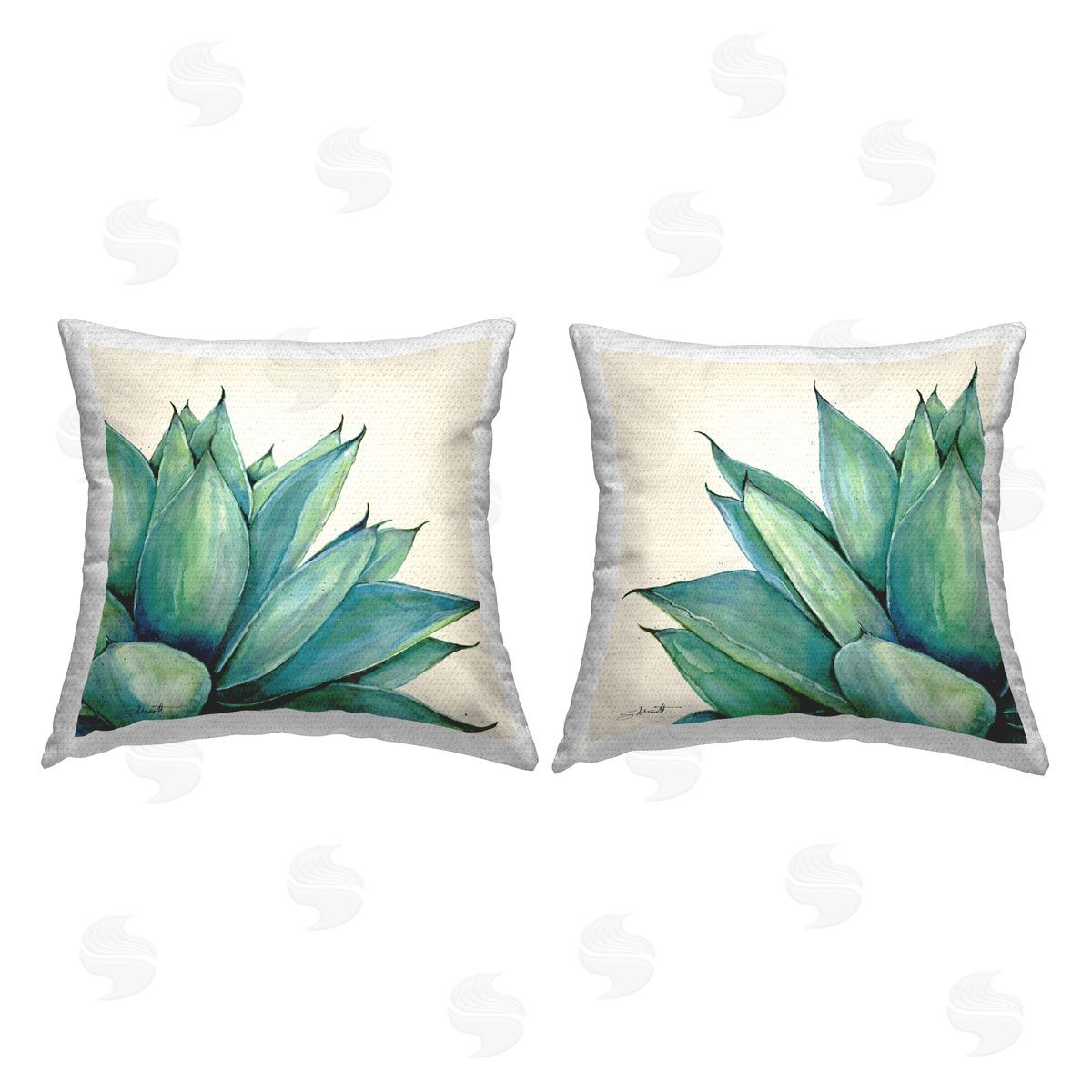 Succulent Leaves Gardening Plant Outdoor Printed Pillow, Home Decor by Stephanie Workman Marrott