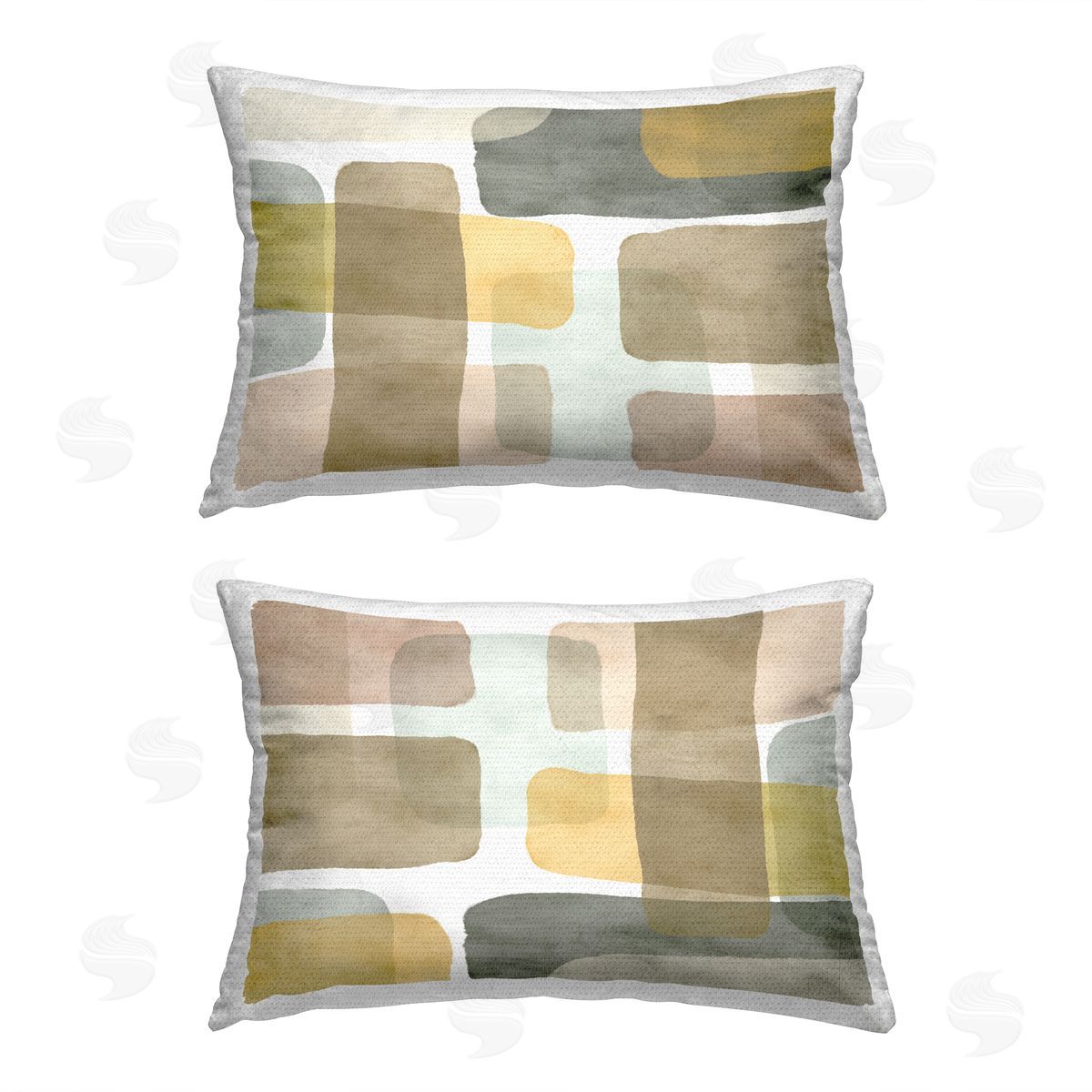 Jim Schlotzhauer Geometric Yellow Accent Outdoor Quick-Dry Polyester Printed Throw Pillow