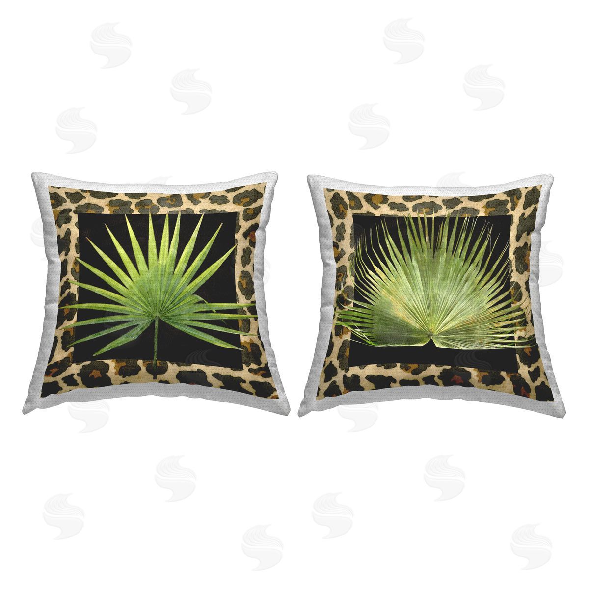 Animal Pattern Leaves Outdoor Printed Pillow, Home Decor by Alonzo Saunders