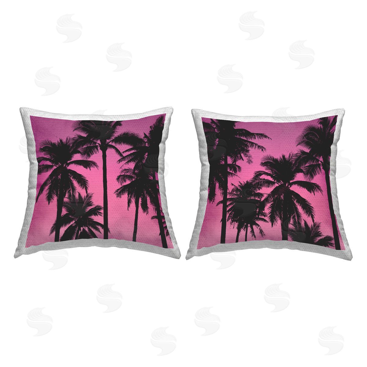 Tropical Pink Palms Outdoor Printed Pillow, Home Decor by Mia Jensen