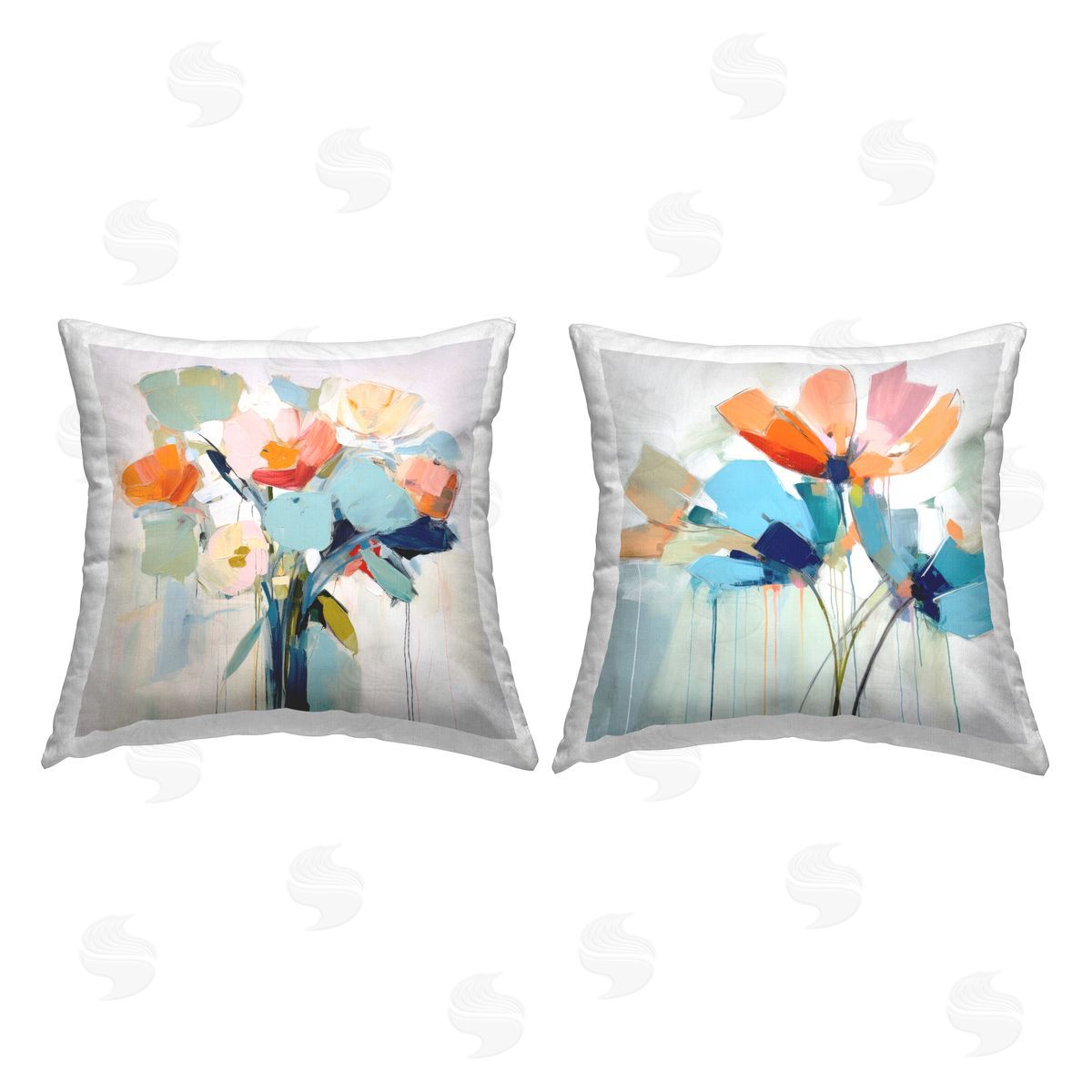 Modern Mixed Bouquet Decorative Printed Pillow, Home Decor by Irena Orlov