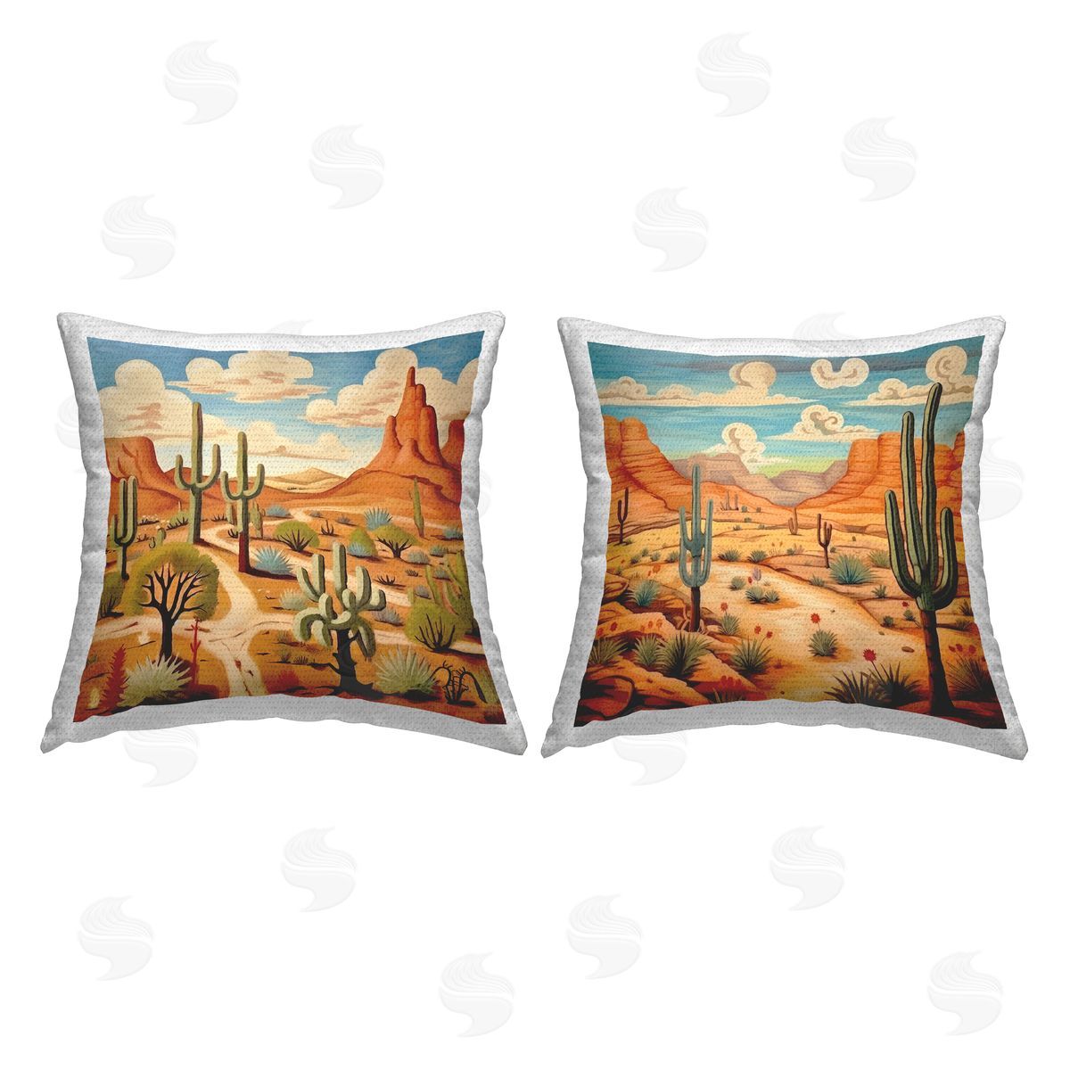 Desert Canyon Mesa Landscape Outdoor Printed Pillow, Home Decor by Jennifer Brinley