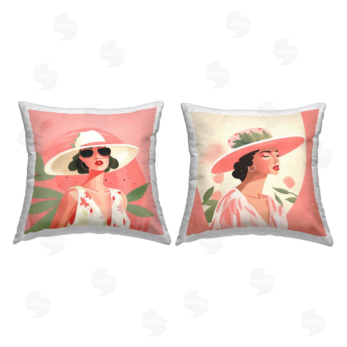 Chic Fashion Women Outdoor Printed Pillow, Home Decor by Jennifer Brinley