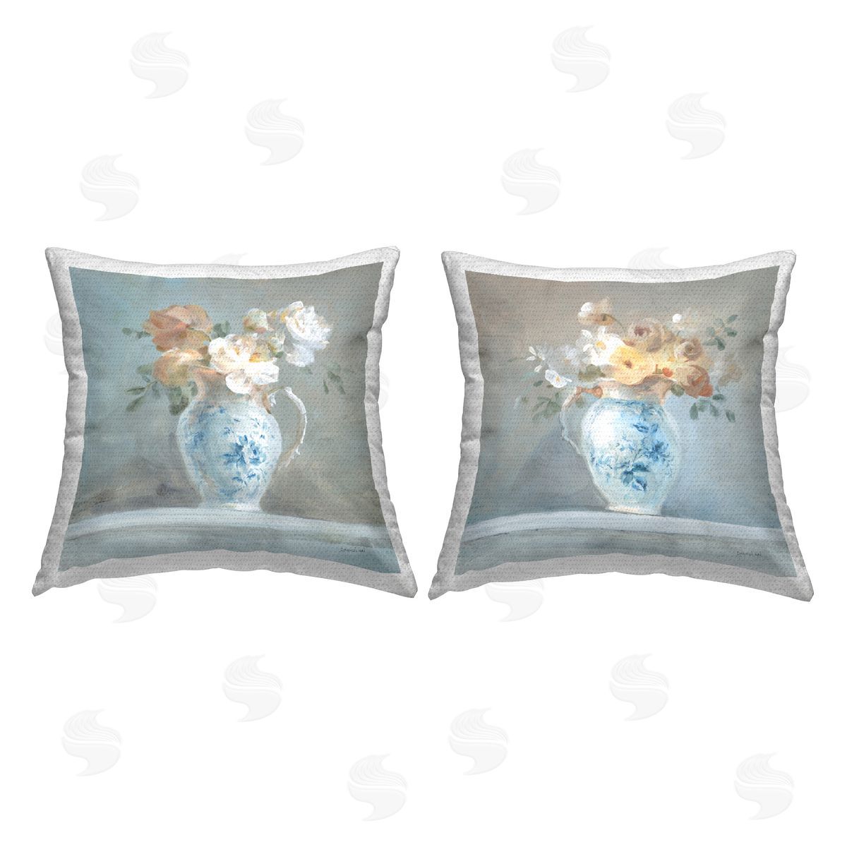 Danhui Nai Heirloom Bouquet Pitcher Outdoor Quick-Dry Polyester Printed Throw Pillow