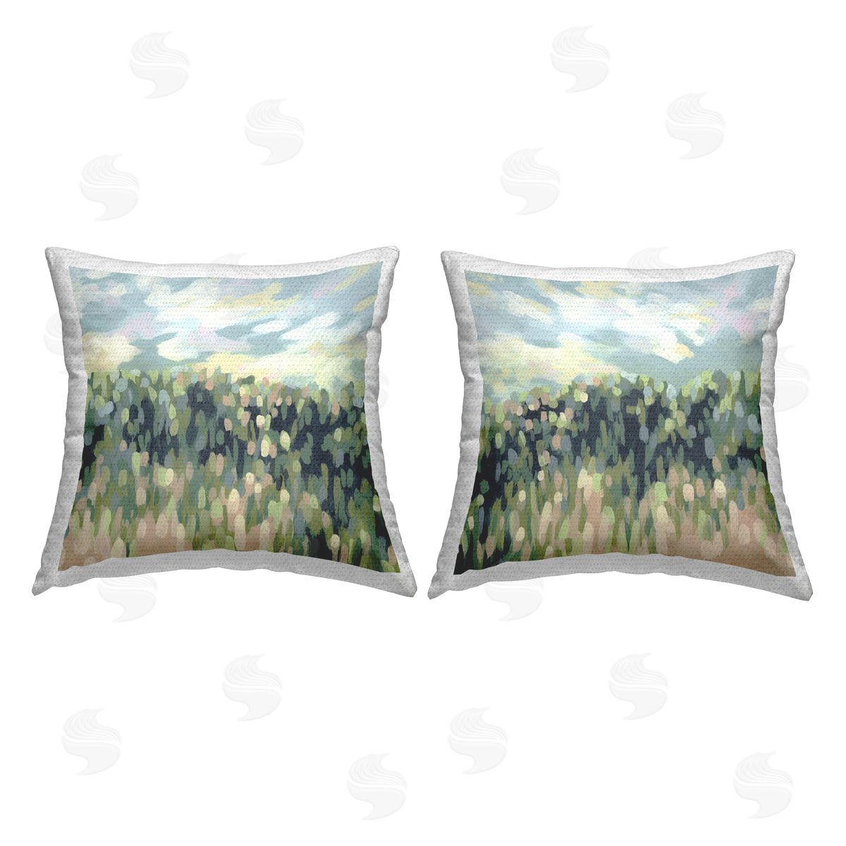 Stupell Studio Abstract Tall Wheat Grass Field  Outdoor Quick-Dry Polyester Printed Throw Pillow