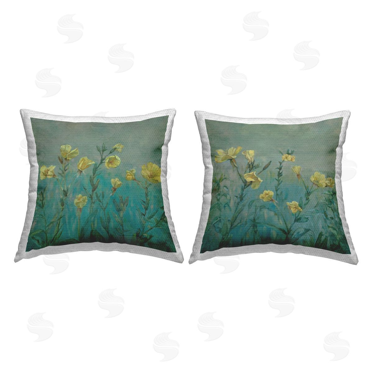 Stupell Studio Evening Primrose Flower Unfurling Outdoor Quick-Dry Polyester Printed Throw Pillow