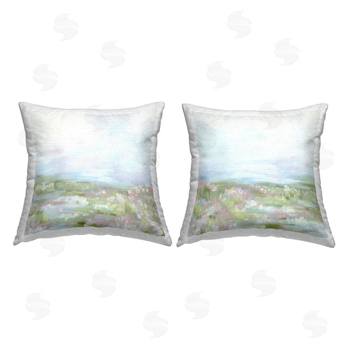Stupell Studio Pastel Abstract Spring Field Outdoor Quick-Dry Polyester Printed Throw Pillow