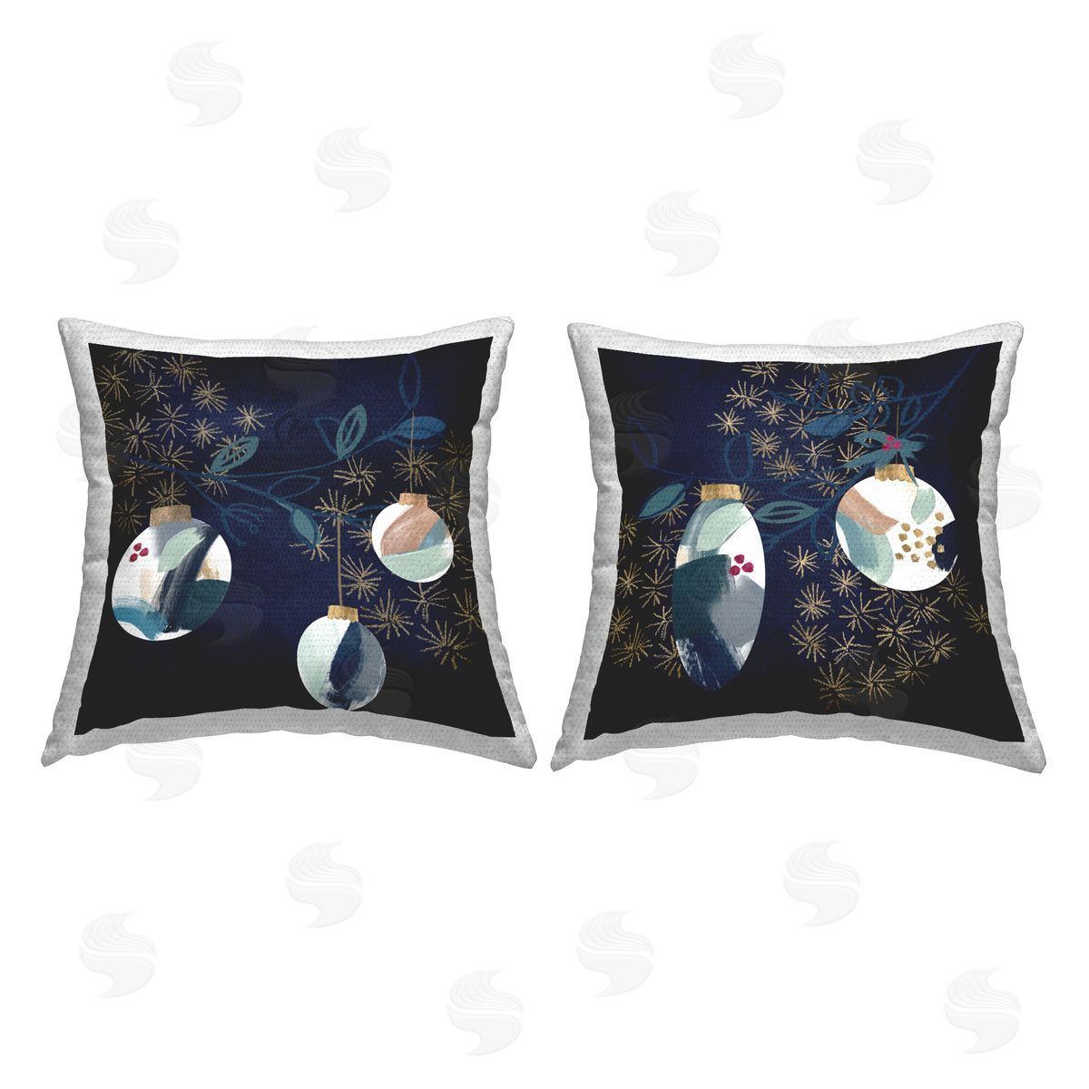 Victoria Barnes Abstract Ornaments on Tree Outdoor Quick-Dry Polyester Printed Throw Pillow