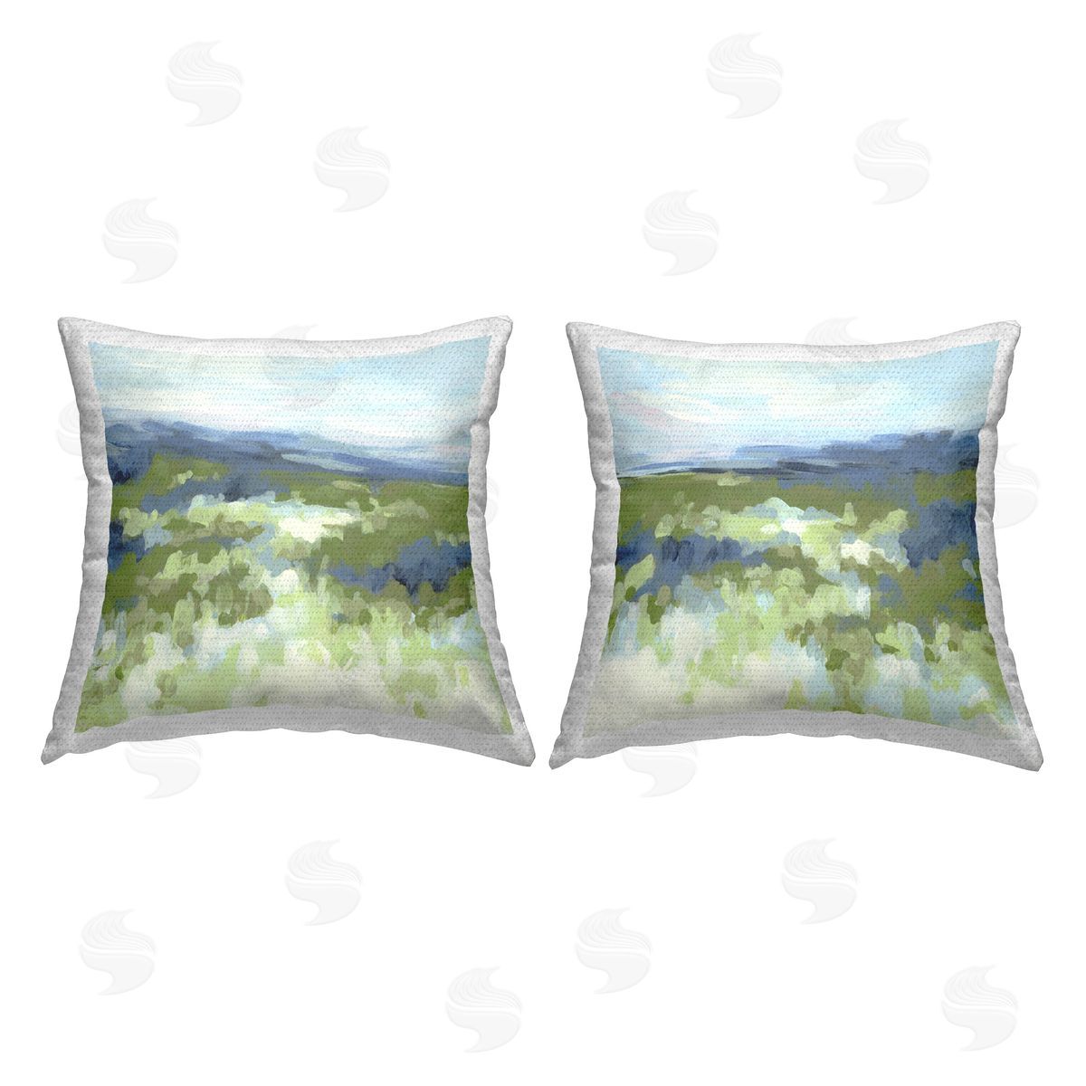 June Erica Vess Abstract Overgrown Field Outdoor Quick-Dry Polyester Printed Throw Pillow