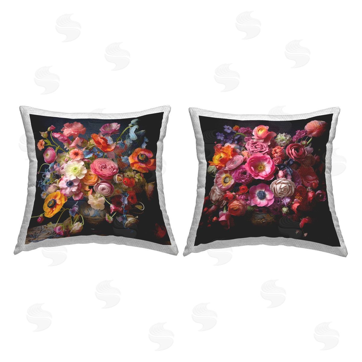Lazar Studio Stunning Still Life Floral Arrangement Outdoor Quick-Dry Polyester Printed Throw Pillow