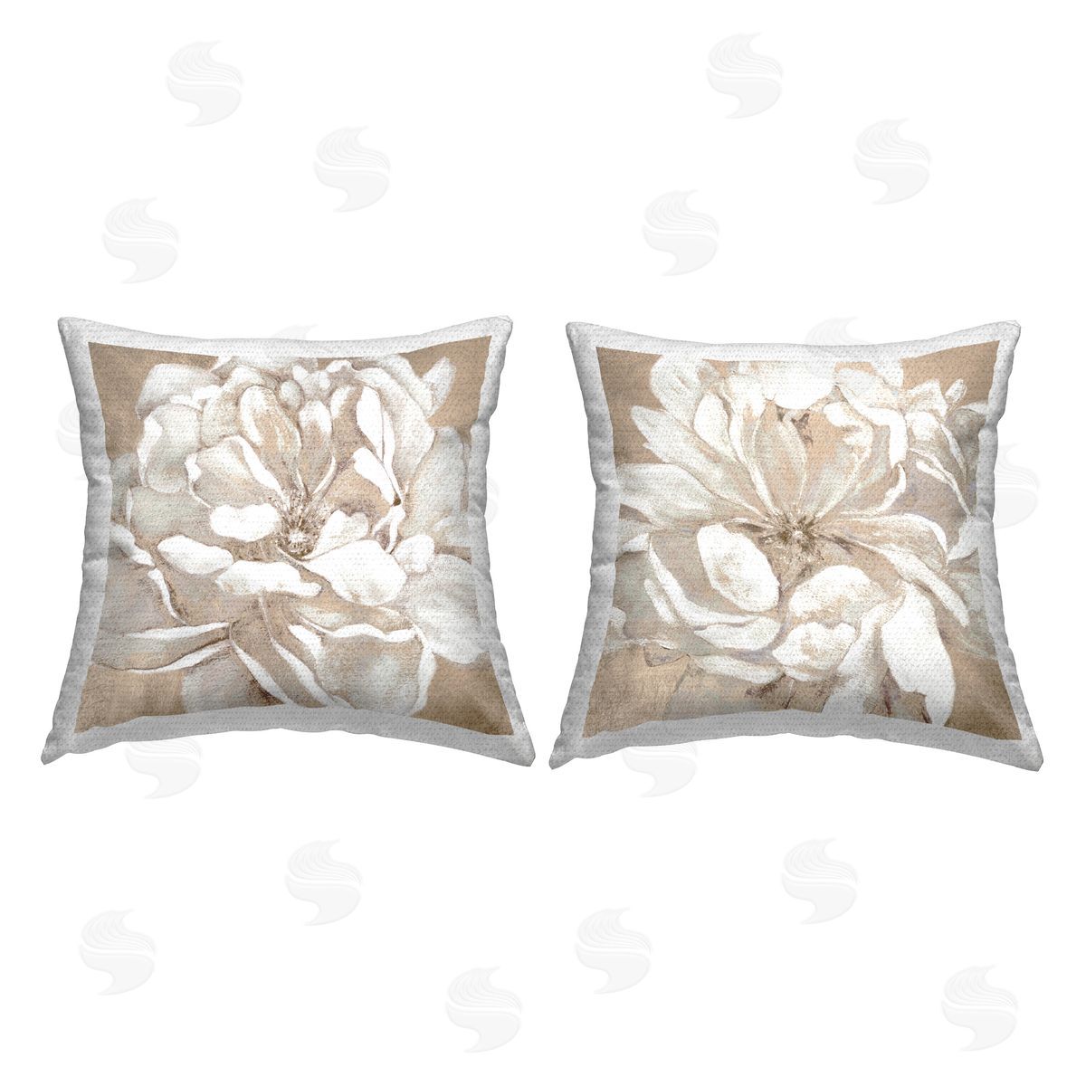 Carol Robinson Blushing Flower Bloom Outdoor Quick-Dry Polyester Printed Throw Pillow