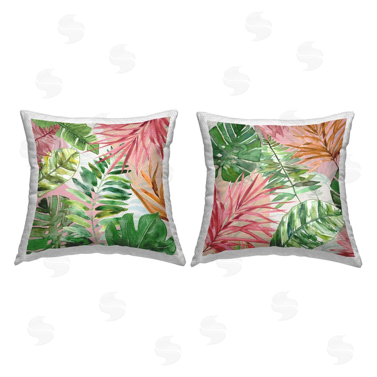 Carol Robinson Hot Tropics Botanicals Outdoor Quick-Dry Polyester Printed Throw Pillow