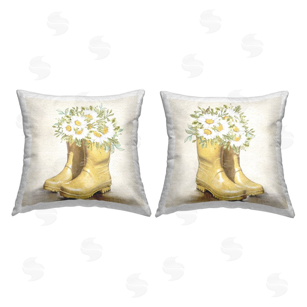 Kim Allen Sunny Garden Bouquet Outdoor Quick-Dry Polyester Printed Throw Pillow