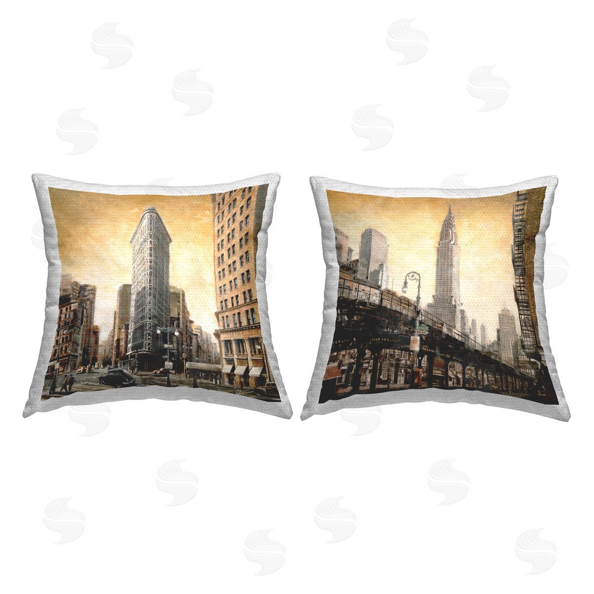 Matthew Daniels Industrial City Towers Outdoor Quick-Dry Polyester Printed Throw Pillow