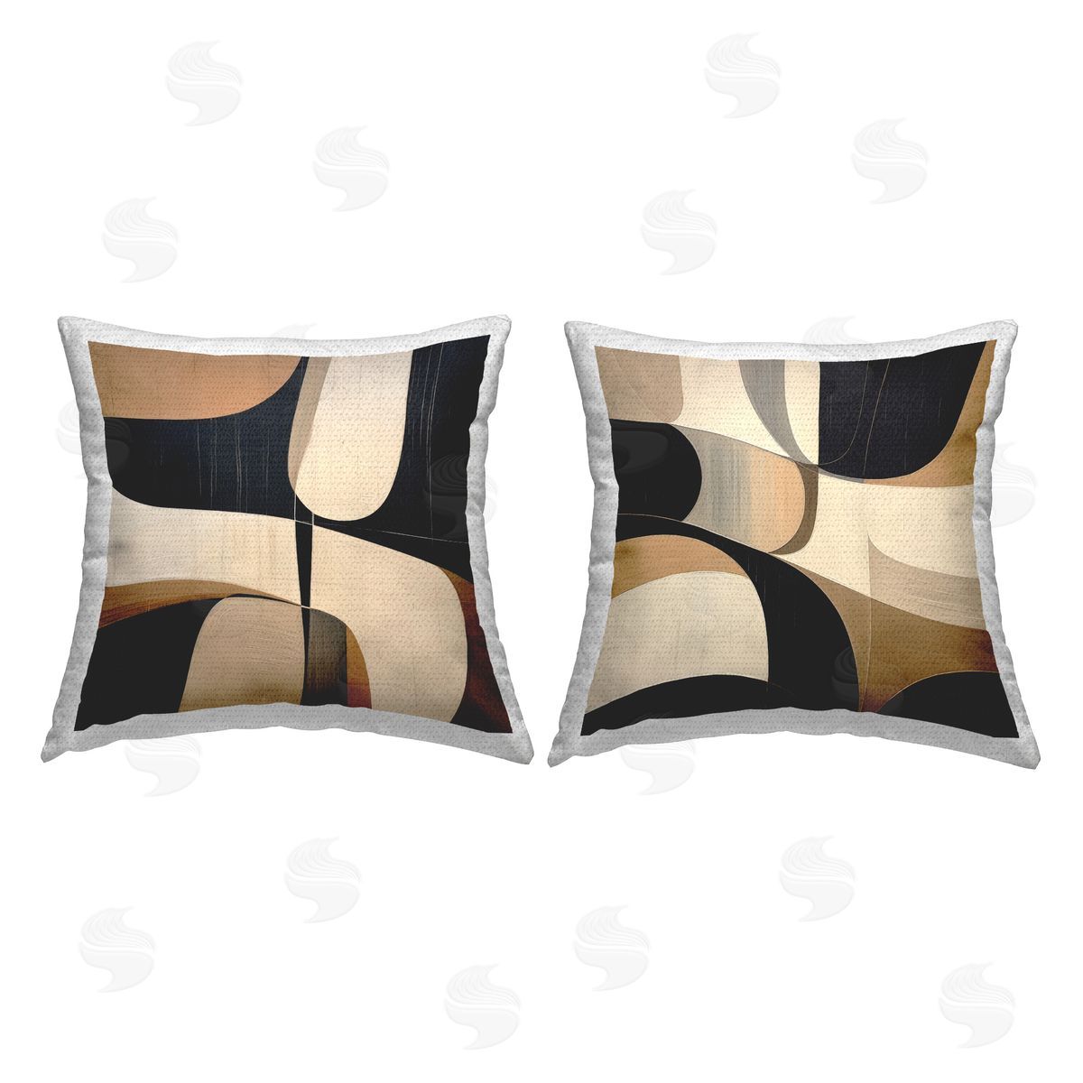 Irena Orlov Midcentury Mod Abstraction Outdoor Quick-Dry Polyester Printed Throw Pillow