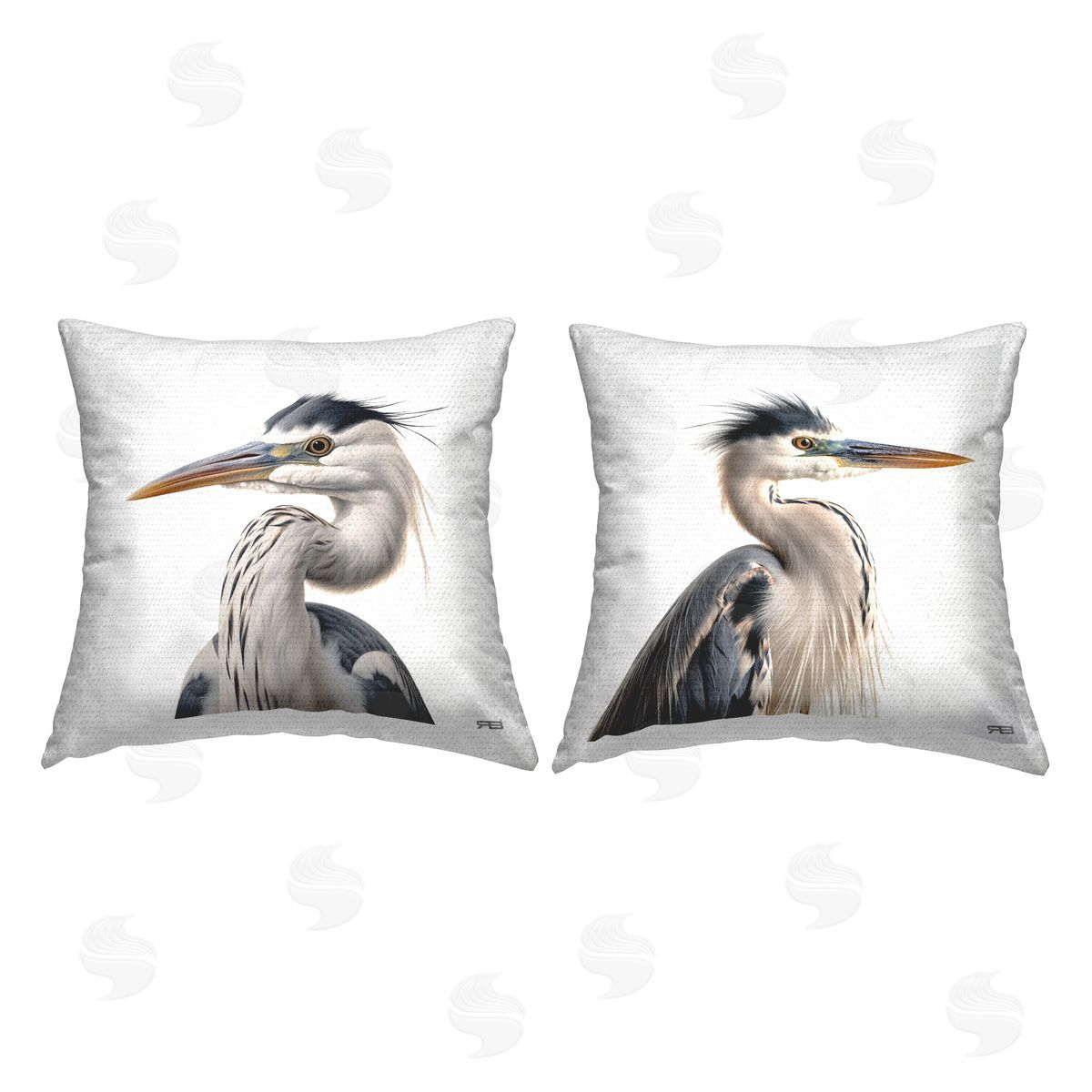 RB Young Heron Birds Outdoor Quick-Dry Polyester Printed Throw Pillow