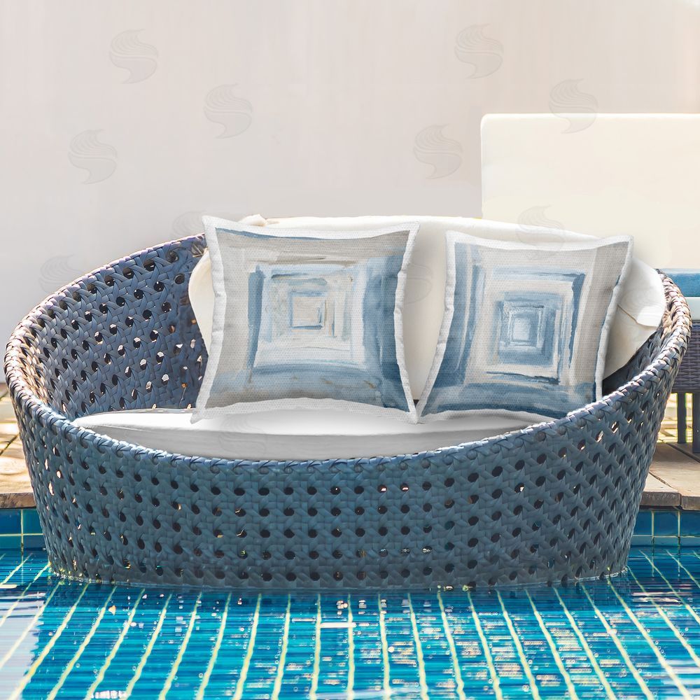 Lanie Loreth Brand New Day Abstractions Outdoor Quick-Dry Polyester Printed Throw Pillow in Back Yard