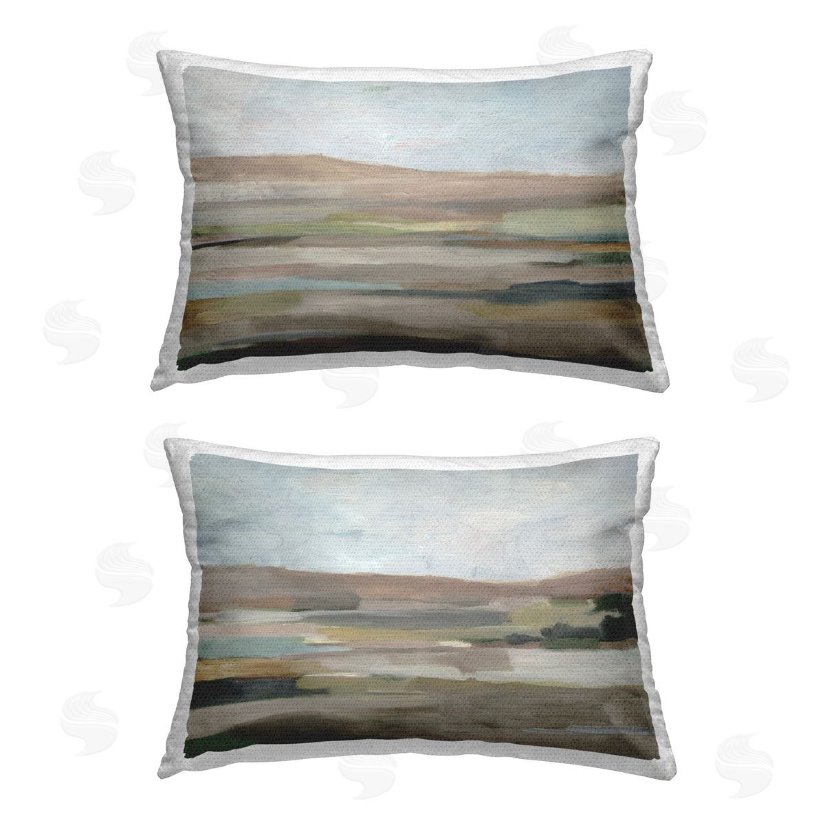 Stupell Studio Neutral Abstract Landscape Outdoor Quick-Dry Polyester Printed Throw Pillow