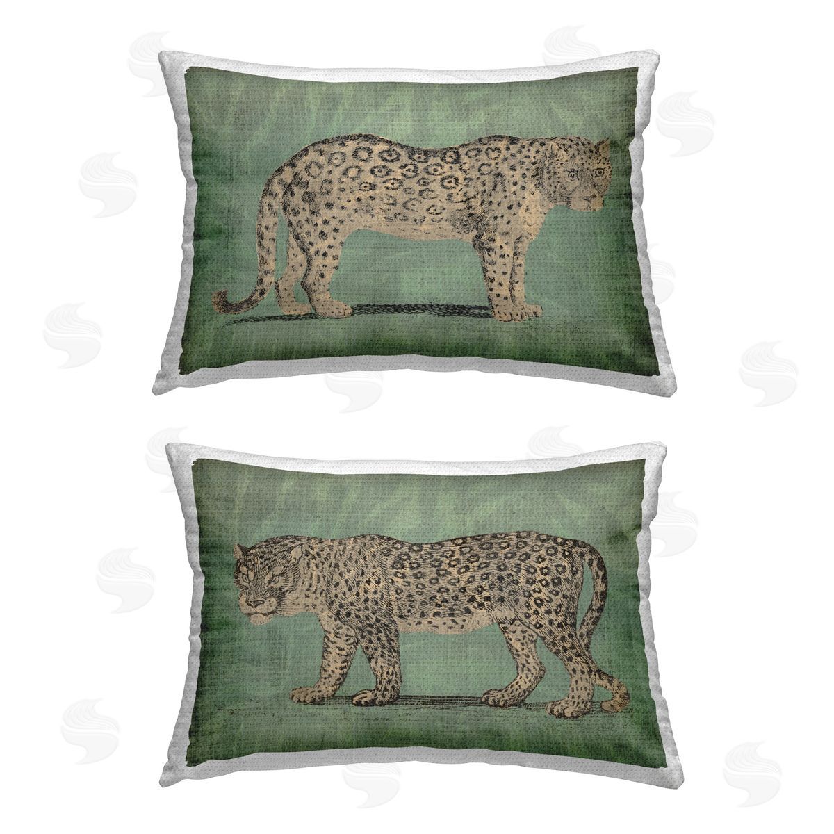 June Erica Vess Stunned Jaguar Hunting  Outdoor Quick-Dry Polyester Printed Throw Pillow