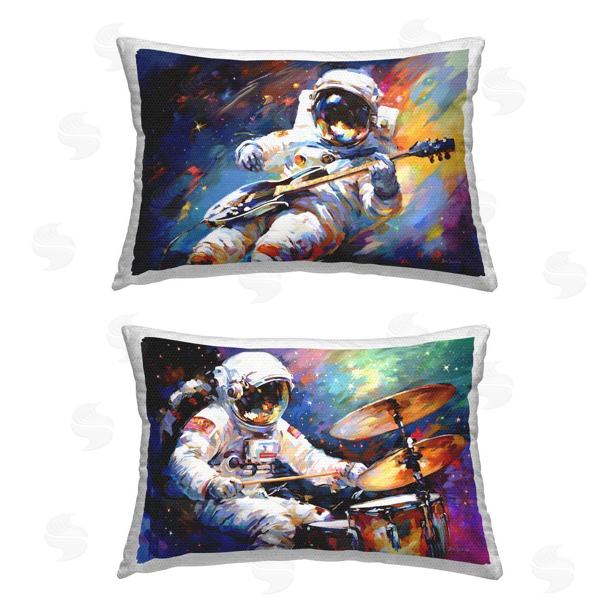 Leon Devenice Outer Space Melodies Outdoor Quick-Dry Polyester Printed Throw Pillow