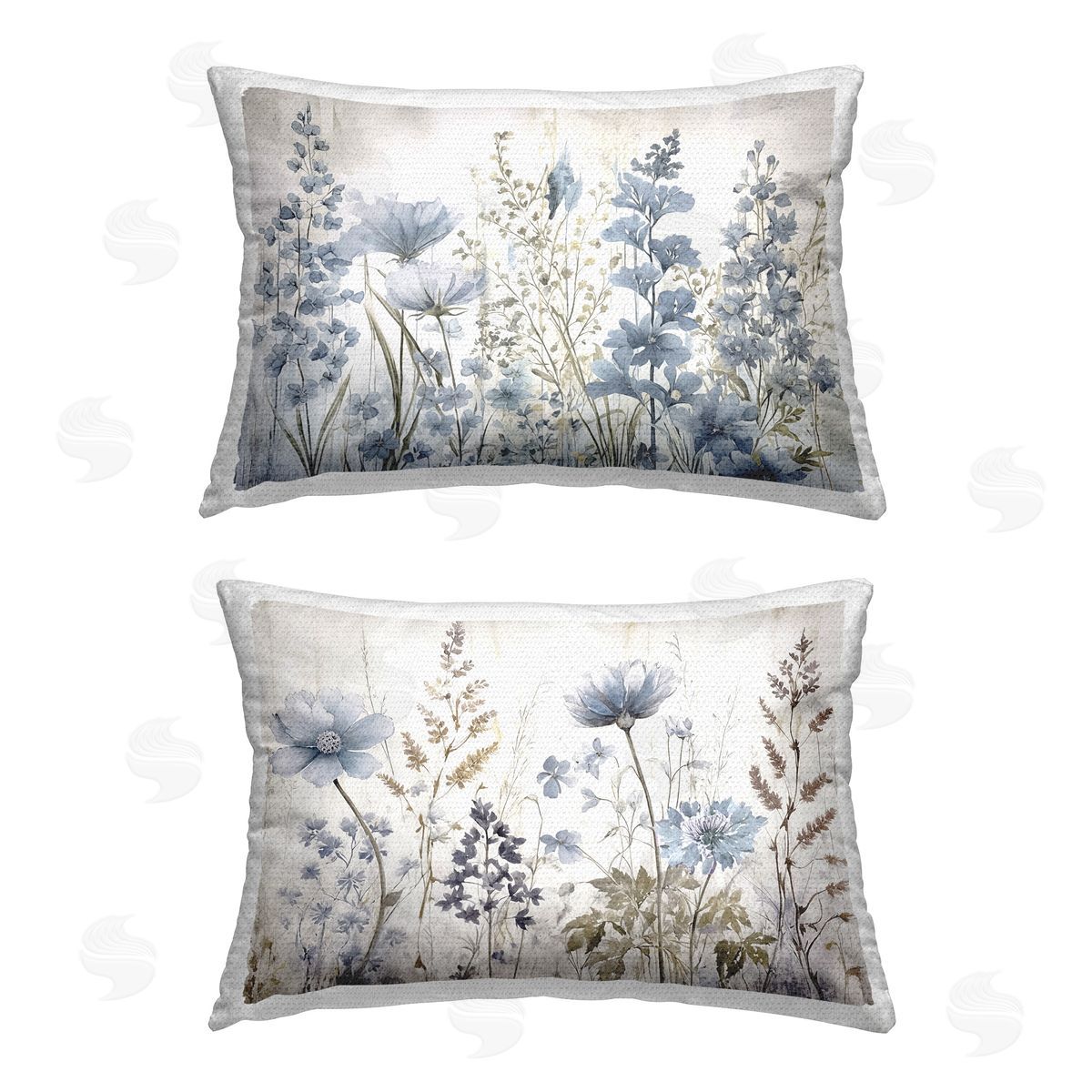 Sasha Muted Cottage Blooms Outdoor Quick-Dry Polyester Printed Throw Pillow