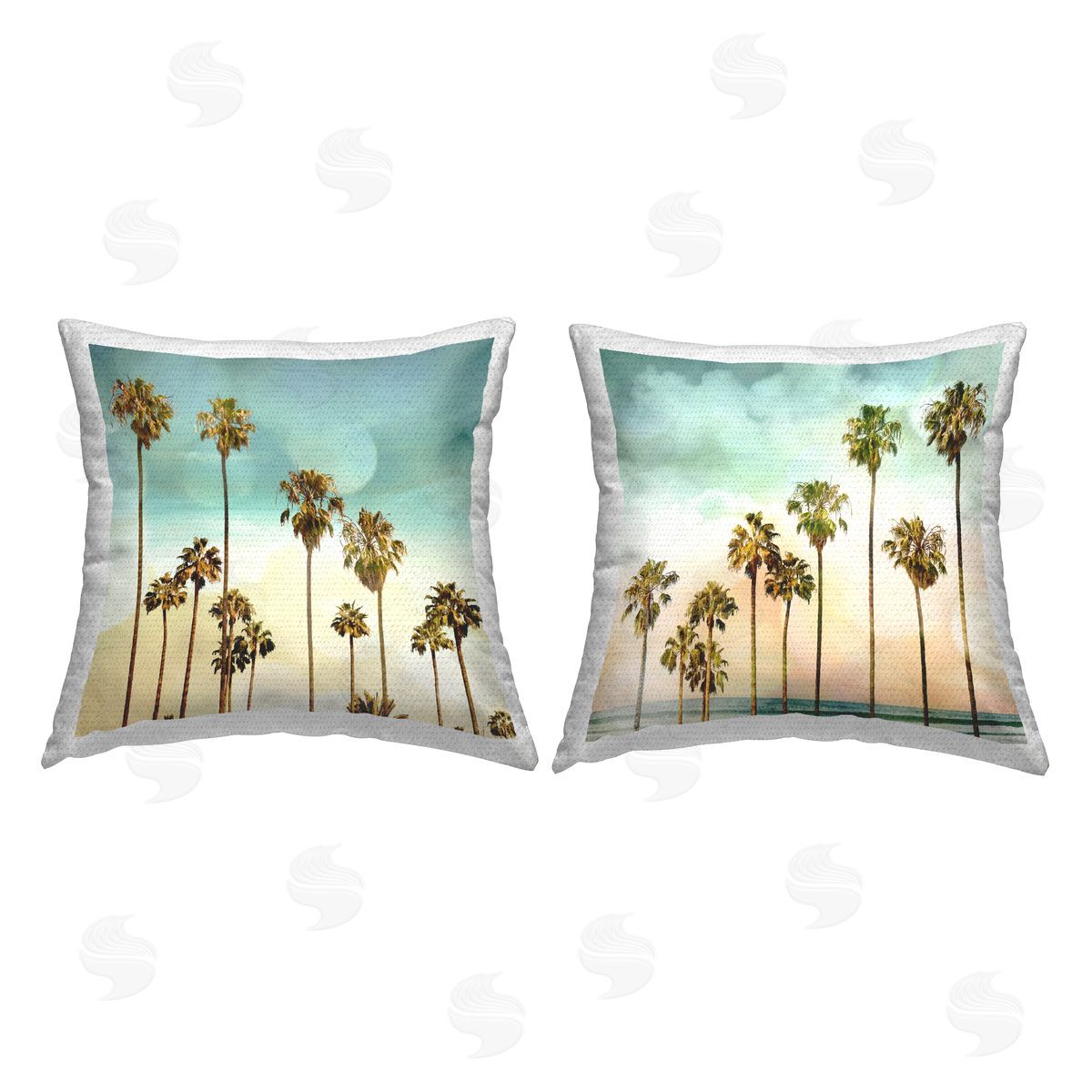 Devon Davis Ascending Heights Palm Trees Outdoor Quick-Dry Polyester Printed Throw Pillow