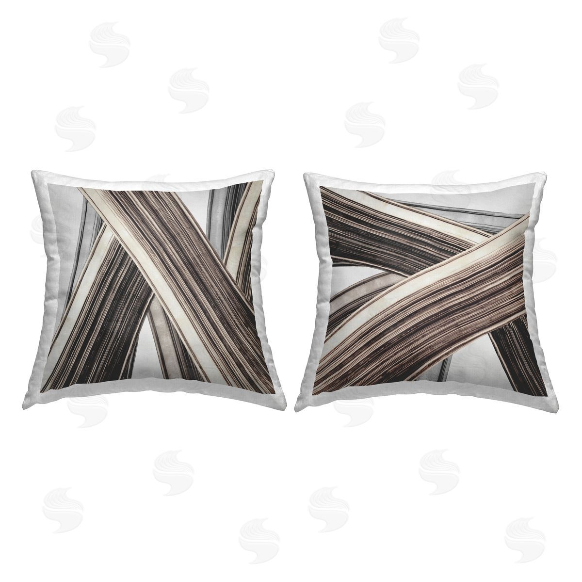 PI Studio Layered Depth Abstractions Printed Plush Polyester Throw Pillow
