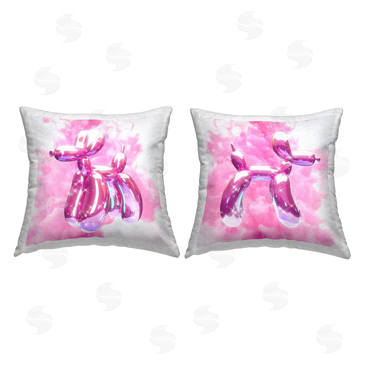 Ziwei Li Shimmering Balloon Animals Outdoor Quick-Dry Polyester Printed Throw Pillow
