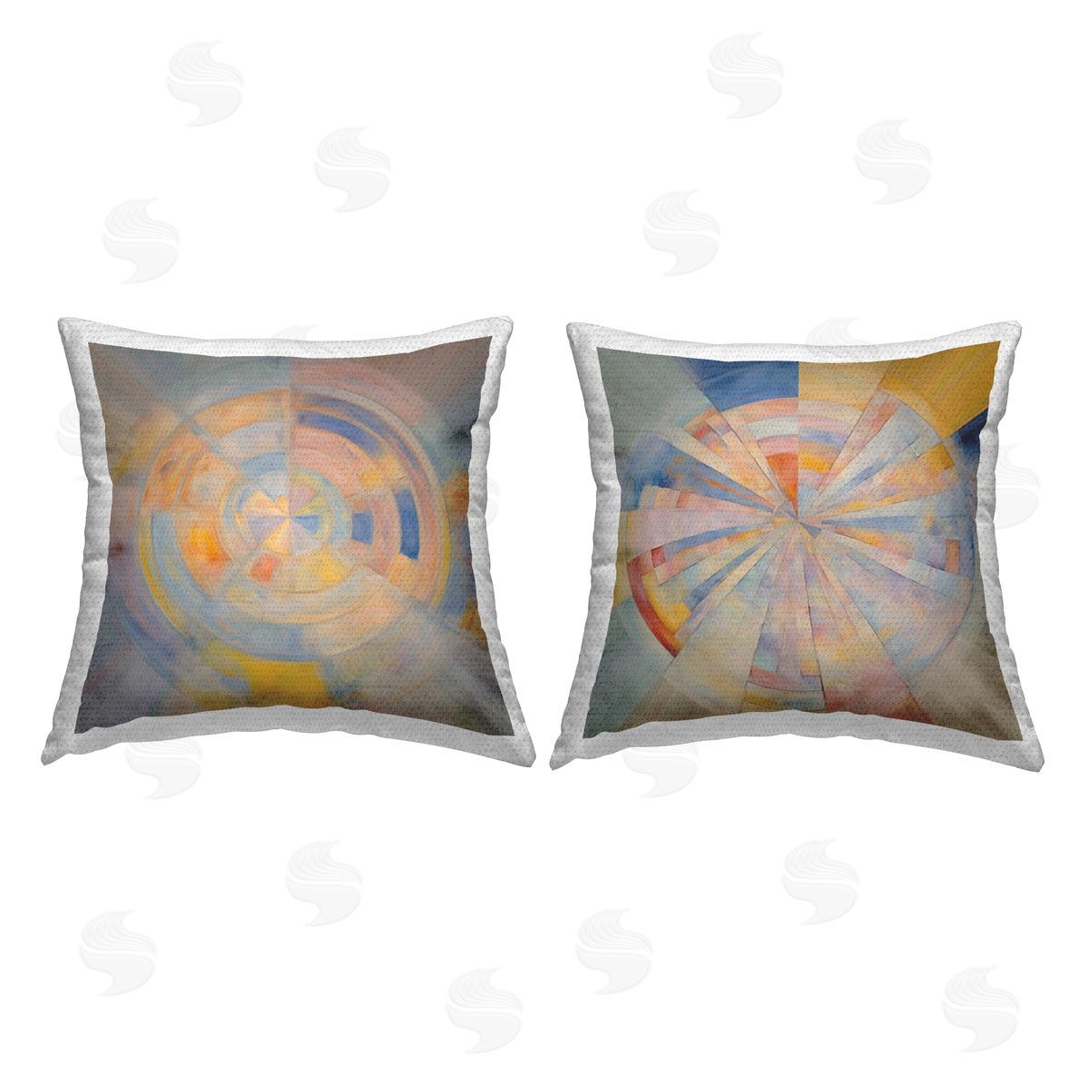 Noah Bay Centric Circular Pattern Outdoor Quick-Dry Polyester Printed Throw Pillow