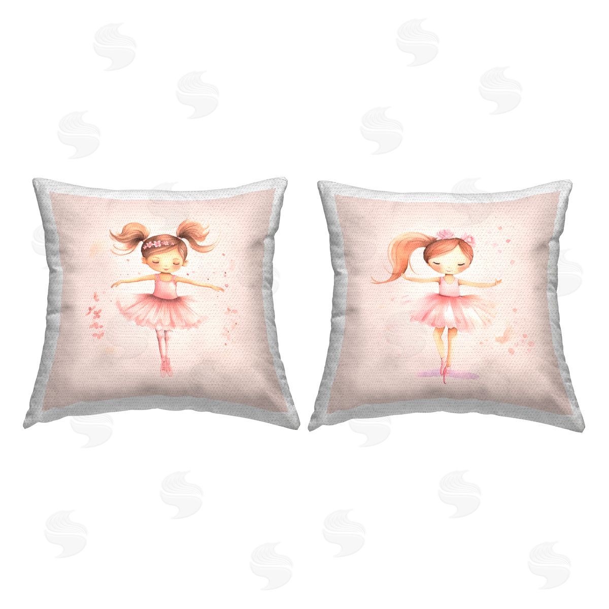 Andrea Haase Little Dancer Ballerinas Outdoor Quick-Dry Polyester Printed Throw Pillow