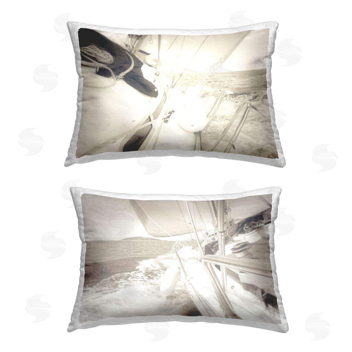 Graffitee Studios Clear Day Sailing Printed Plush Polyester Throw Pillow