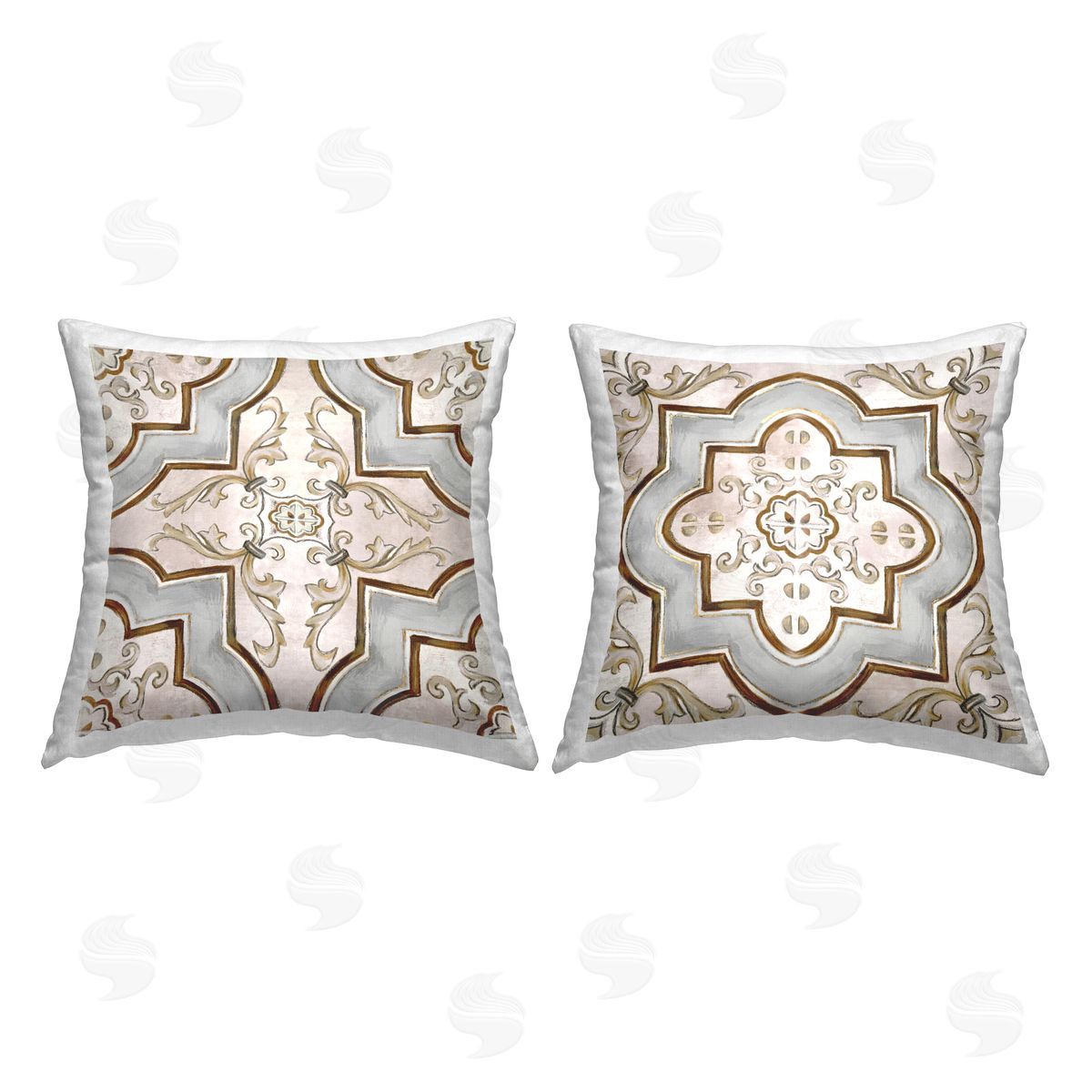 Irena Orlov Mosaic Tile Geometrics Printed Plush Polyester Throw Pillow