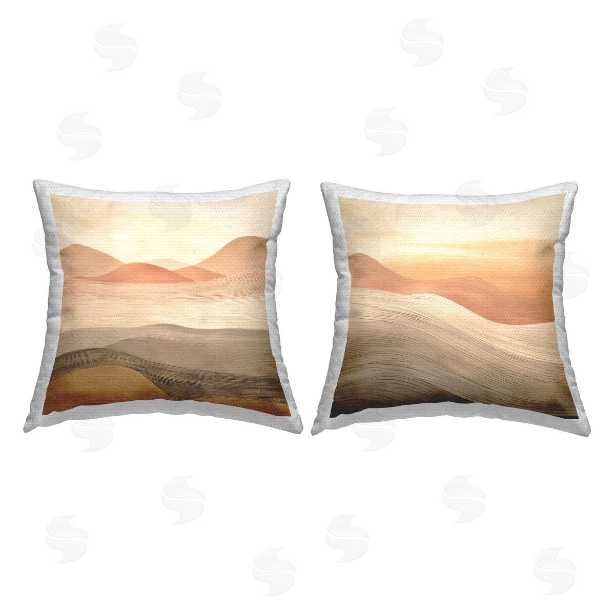 Irena Orlov Flowing Desert Dunes Outdoor Quick-Dry Polyester Printed Throw Pillow