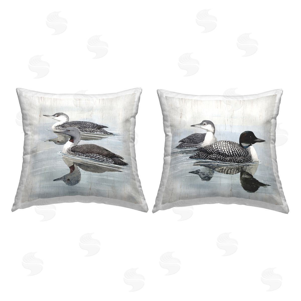 Susan Jill Lakeside Ducks Swimming Printed Plush Polyester Throw Pillow