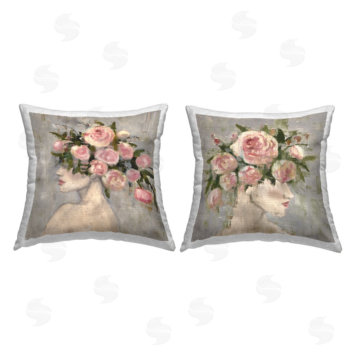 Charity Henderson Pink Peonie Females Outdoor Quick-Dry Polyester Printed Throw Pillow