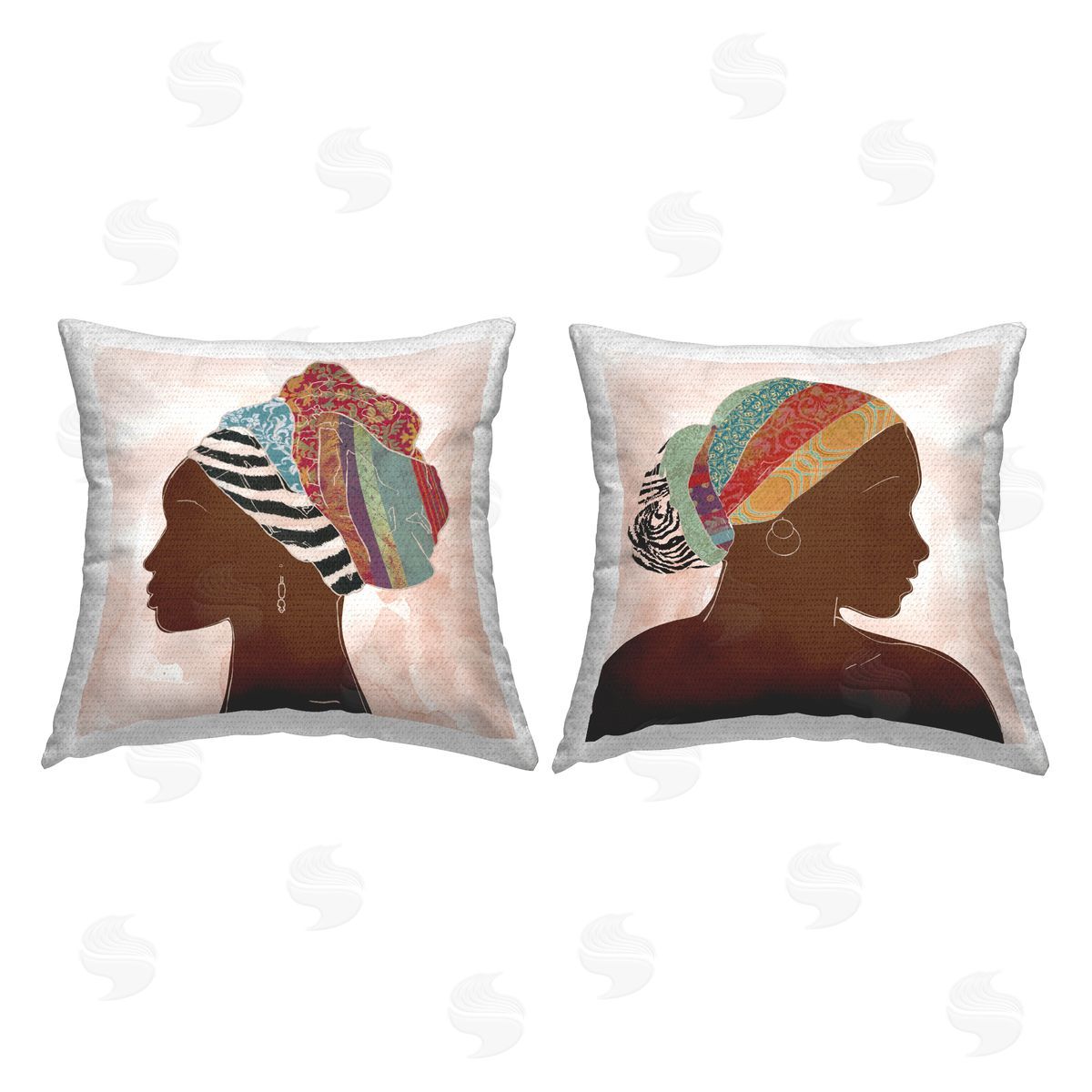 Carol Robinson Unique African Portraits Outdoor Quick-Dry Polyester Printed Throw Pillow