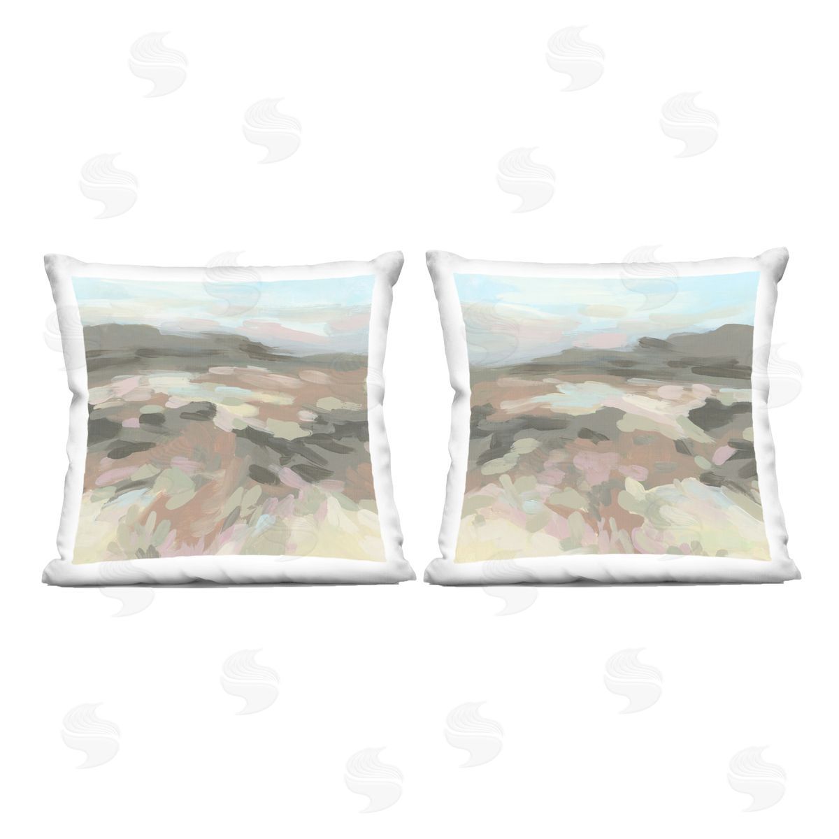 June Erica Vess Desert Impression Abstraction Printed Plush Polyester Throw Pillow