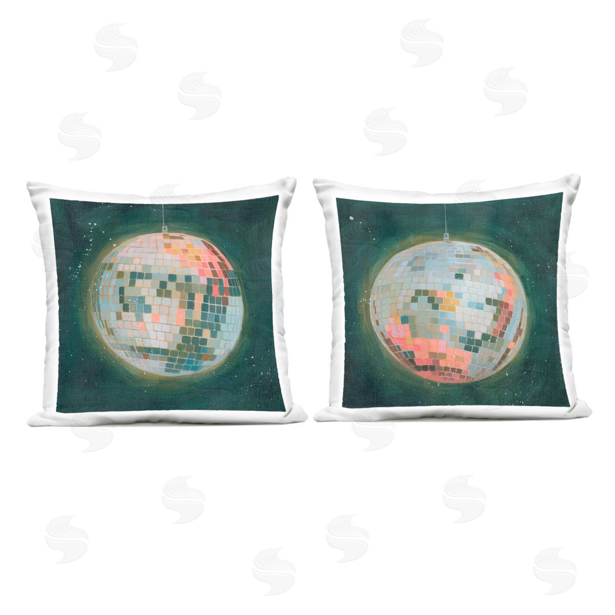 Grace Popp Disco Balls with Vivid Hues Outdoor Quick-Dry Polyester Printed Throw Pillow